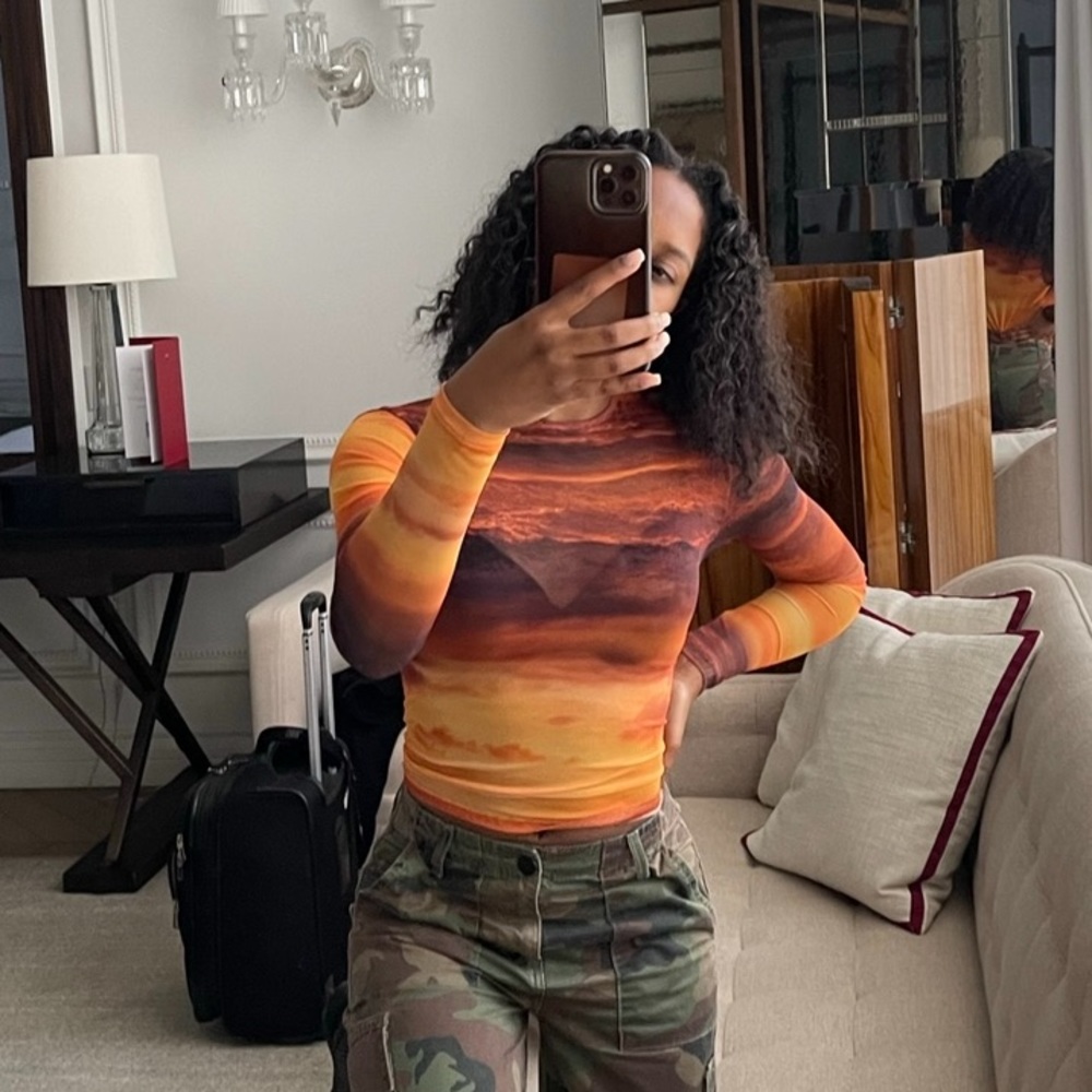 Sheer colorful top